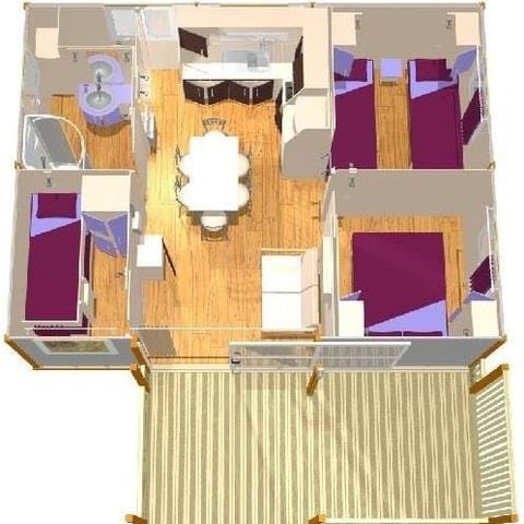 Chalet 6 personen - Comfort - 3 slaapkamers