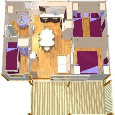 Chalet 6 persons - Comfort - 3 bedrooms