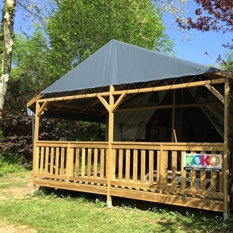 Tente en toile et en bois 6 personnes - LODGE TENT - 3 chambres