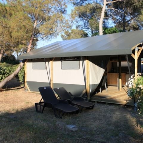 Tienda de lona y madera 6 personas - Lodgetent, tipo BL sin instalaciones sanitarias