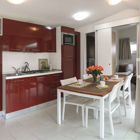 Mobile home 4 persons - 2 bedrooms / 1 bathroom - covered terrace