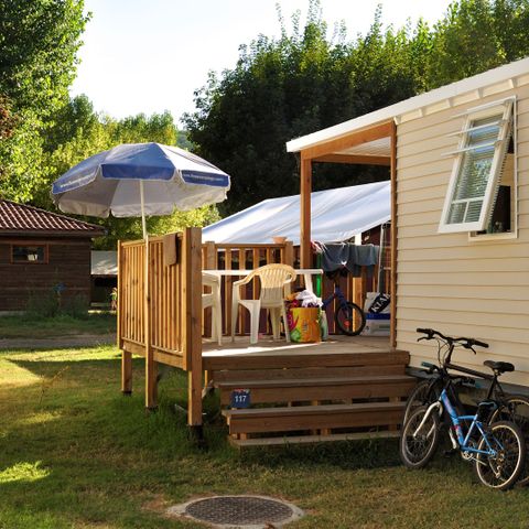 Mobile home 6 persons - Standard 31m² 3 bedrooms including 7m² semi-covered terrace + TV