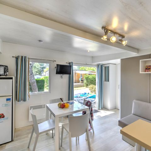 Mobile home 4 persons - Mobil-Home Bois Confort 30m² 2 bedrooms + semi-covered terrace + TV + CLIM 4 pers.