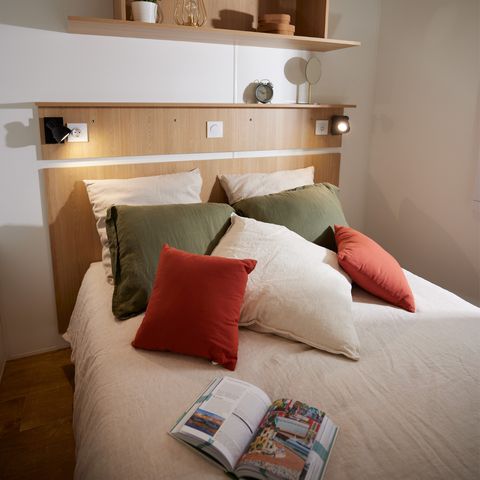 Mobile home 6 persons - Homeflower Premium 35m² - 3 bedrooms + semi-covered terrace + TV + sheets + towels + CLIM
