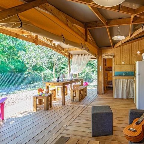 Canvas and wooden tent 6 persons - Ecolodge Premium Cotton
