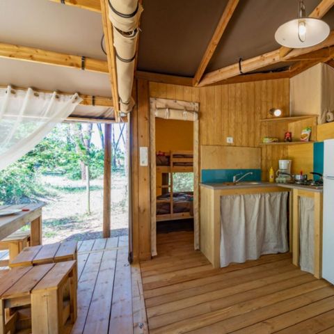 Canvas and wooden tent 6 persons - Ecolodge Premium Cotton