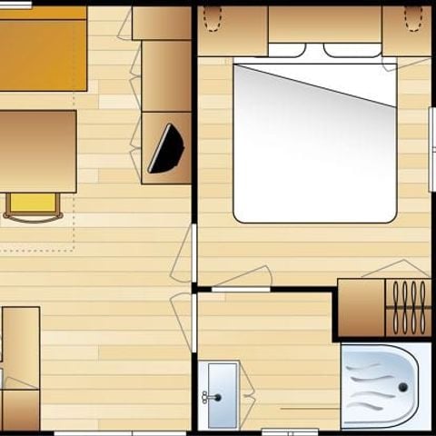 Mobile home 6 persons - Liège – sleeps 6 – 2 bedrooms – air conditioning