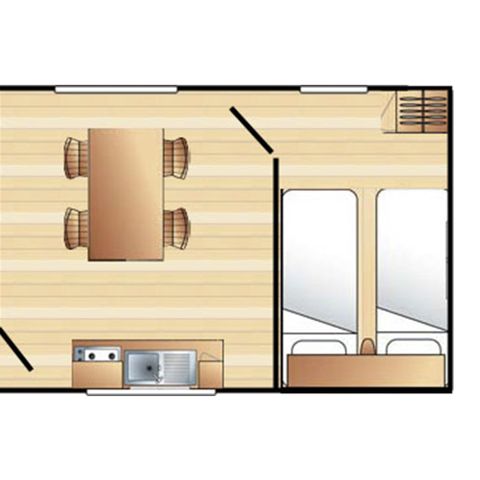 CASA MOBILE 4 persone - Casot (senza acqua, senza servizi igienici) 4 persone - 2 camere da letto