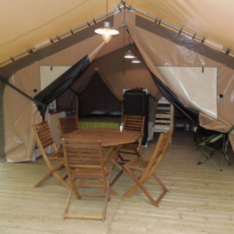 Bungalow toilé 5 personnes - Bungalow Toilé Luxe 3 Pièces 5 Personnes Sans Sanitaire PMR