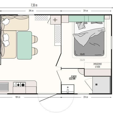 MOBILE HOME 6 people - Comfort 2-bedroom mobile home