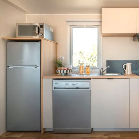 Stacaravan 6 personen - 3 slaapkamer luxe stacaravan Terracotta