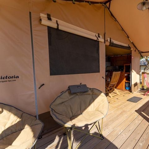 Tente en toile et en bois 5 personnes - SAFARI Tente 5 pers