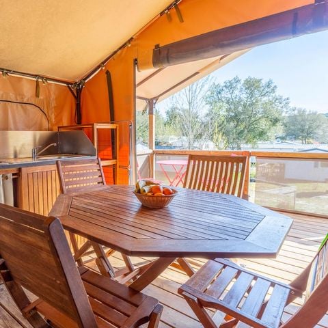 TENTE TOILE ET BOIS 5 personnes - SAFARI Tente 5 pers