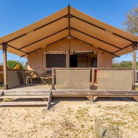 TENTE TOILE ET BOIS 5 personnes - SAFARI Tente 5 pers