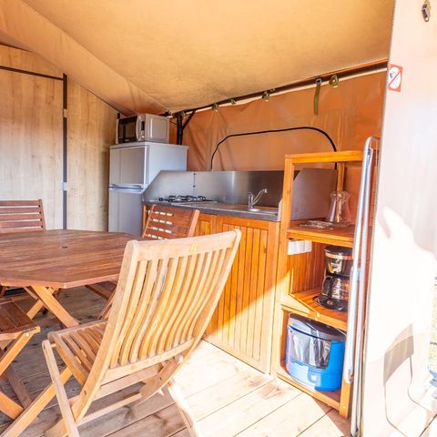 Tente en toile et en bois 5 personnes - SAFARI Tente 5 pers