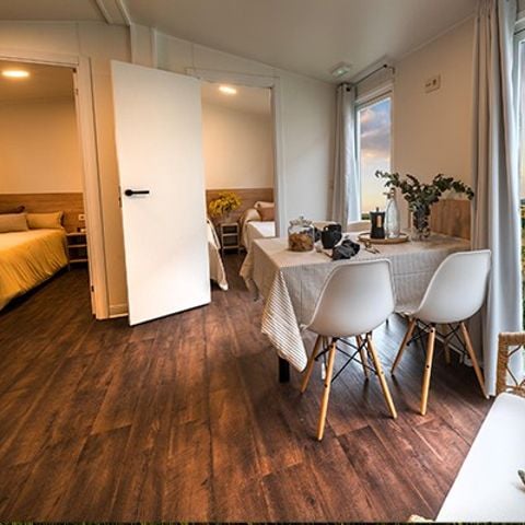 MOBILHOME 6 personas - Confort | 3 Dormitorios | 6 Pers | Terraza elevada | Aire acondicionado