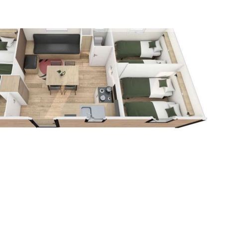 Mobile home 6 persons - Nest - 3bed 6 pers. air-conditioned