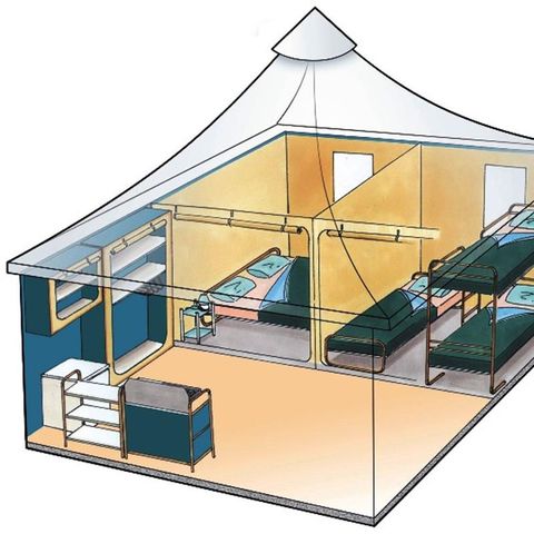 Bungalowzelt 5 personen - Bengalisch ohne Sanitär