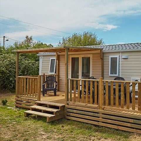 BUNGALOW 6 personnes - Comfort | 3 Ch. | 6 Pers. | Terrasse surélevée | 1 SDB | Clim. | TV