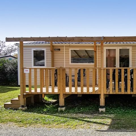 MOBILE HOME 6 people - Comfort XL | 3 Bedrooms | 6 Pers. | elevated terrace | Air conditioning | TV
