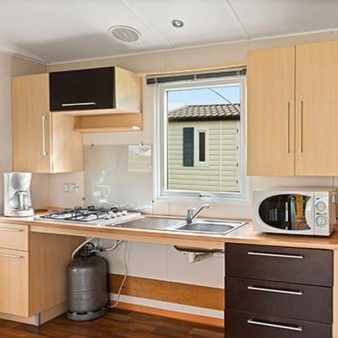 CASA MOBILE 6 persone - Casa mobile PMR | Comfort XL | 2 Camere da letto | 4/6 Persone | Terrazza rialzata | Aria condizionata | TV
