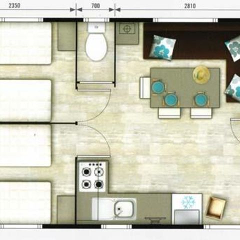Mobile home 6 persons - Bermuda 3 bedrooms