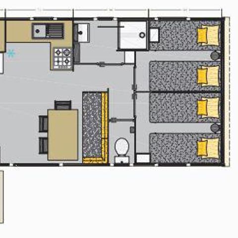 Mobile home 6 persons - MOOREA