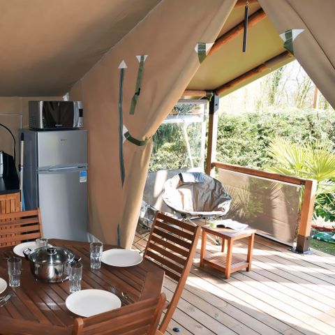 Canvas and wooden tent 5 persons - LODGE KENYA (WITHOUT SANITARY FACILITIES)