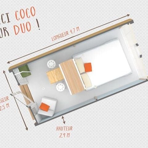 Accommodatie 2 personen - Cocoduo 2 pers