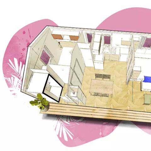 Mobile home 4 persons - Mobile home Modulo 4 people