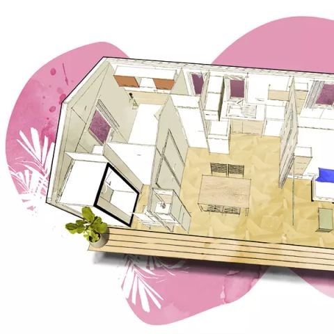 Stacaravan 4 personen - Stacaravan Modulo 4 personen