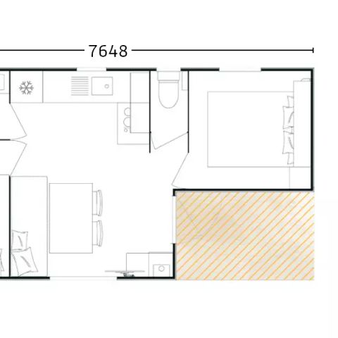 Mobile home 4 persons - Mobile-home Bergamo 3 Rooms 4 People + TV