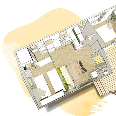 Mobile home 4 persons - Bergamo 3 Rooms 4 People + TV