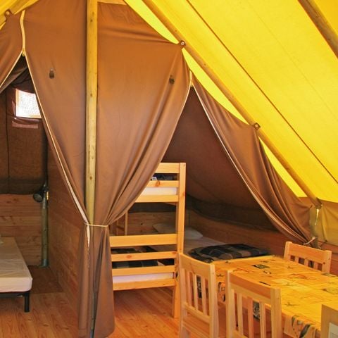 Tienda de lona y madera 5 personas - AMAZONE - Sin instalaciones sanitarias