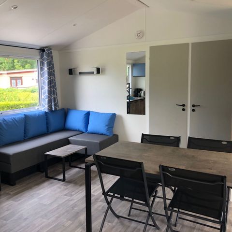 Stacaravan 4 personen - "GROOT COMFORT" - 2 slaapkamers - Met airco