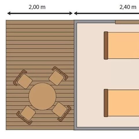 Glampingtent 2 personen - Cyclotente - 1 Kamer