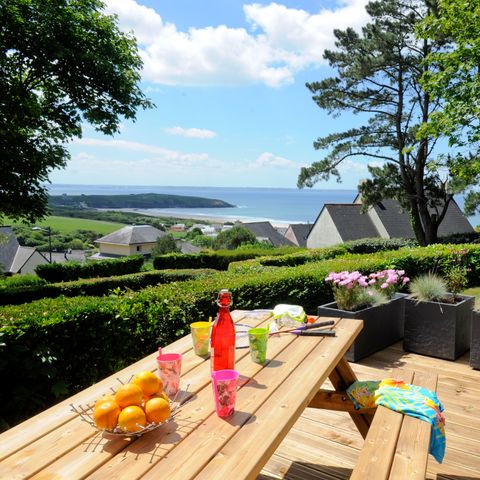 MOBILHOME 6 personas - Casa R 37m² (3 dormitorios 2 baños) Terraza Vista al mar