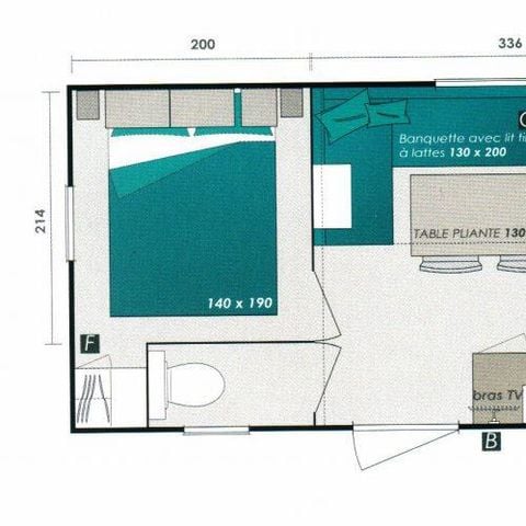 Mobilheim 4 Personen - Privilège 2ch - TV - 22m² ohne Meerblick
