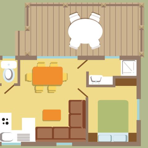 Mobile home 6 persons - PRESTIGE 3bed 6pers - 31m2