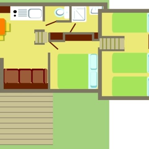 Chalet 5 persons - CHALET COMFORT MEZZANINE 2bed 5pers - 36m2