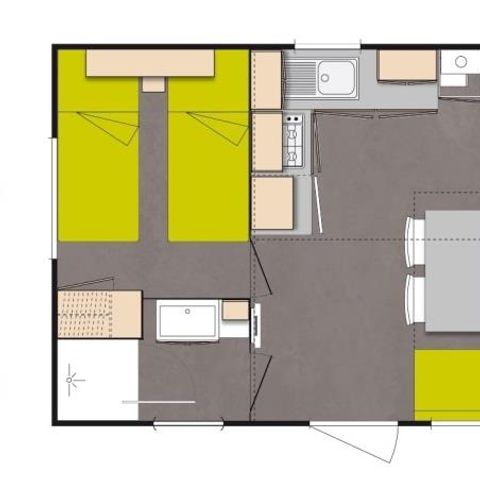 Mobile home 4 persons - PRESTIGE 2bed 4pers - 27m2