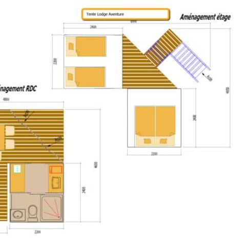 Lodge 4 persons - LODGE CONFORT AVENTURE 2bed 4/5pers - 25m2