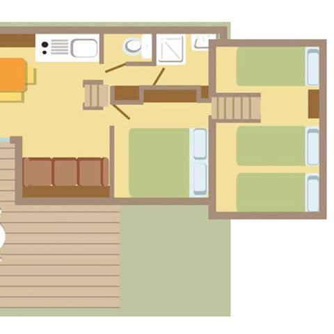 CHALET 5 personnes - CHALET CONFORT MEZZANINE 2ch 5pers - 36m2