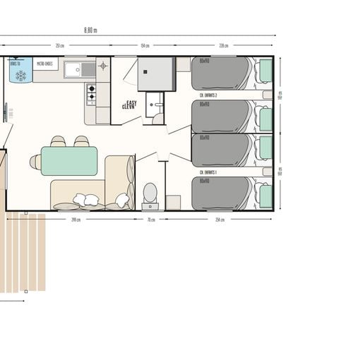 Mobile home 6 persons - Prestige+ 3 bdrm 6 pers - 31 m² - France