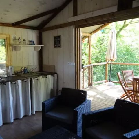 Canvas and wooden tent 5 persons - Cabane Lodge Africa 3 Rooms 5 People
