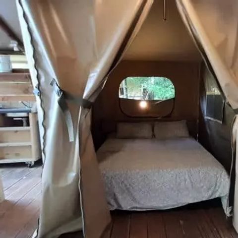 Canvas and wooden tent 4 persons - Bali Tent 3 Rooms 4 People