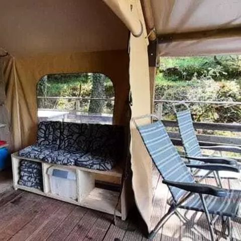 Canvas and wooden tent 4 persons - Bali Tent 3 Rooms 4 People