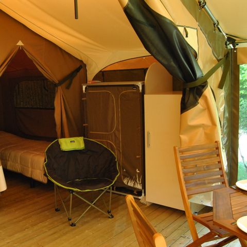 Canvas and wooden tent 4 persons - Unusual - 2-bedroom lodge tent - no sanitary