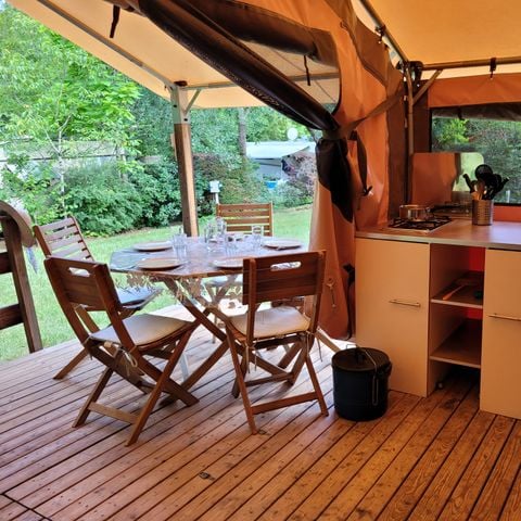 CANVAS AND WOOD TENT 5 people - Unusual - 2-bedroom lodge tent - no sanitary -