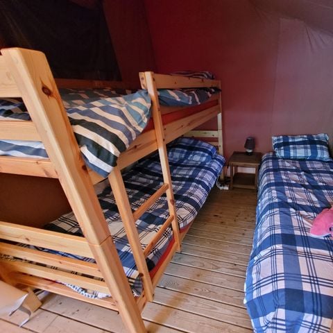 Canvas and wooden tent 5 persons - Unusual - 2-bedroom lodge tent - no sanitary